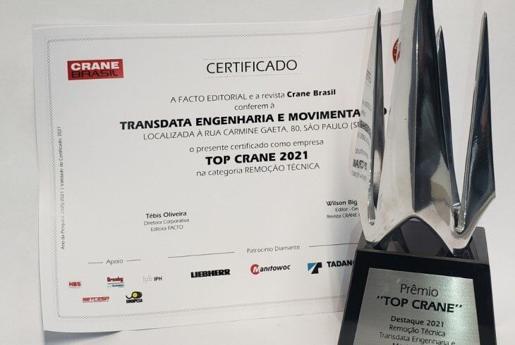Prêmio Top Crane 2021 - Categoria Remoção Técnica