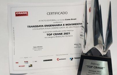 Prêmio Top Crane 2021 - Categoria Remoção Técnica